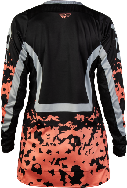 Women's Lite Flake Jersey Black/Light Grey/Coral Xl