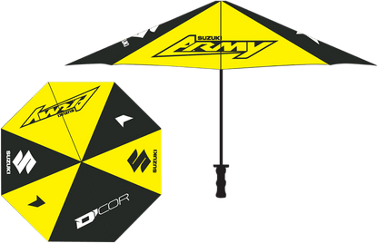 D'COR VISUALS Suzuki Yellow & Black Umbrella 81-104-1 - Kelly Motorsports