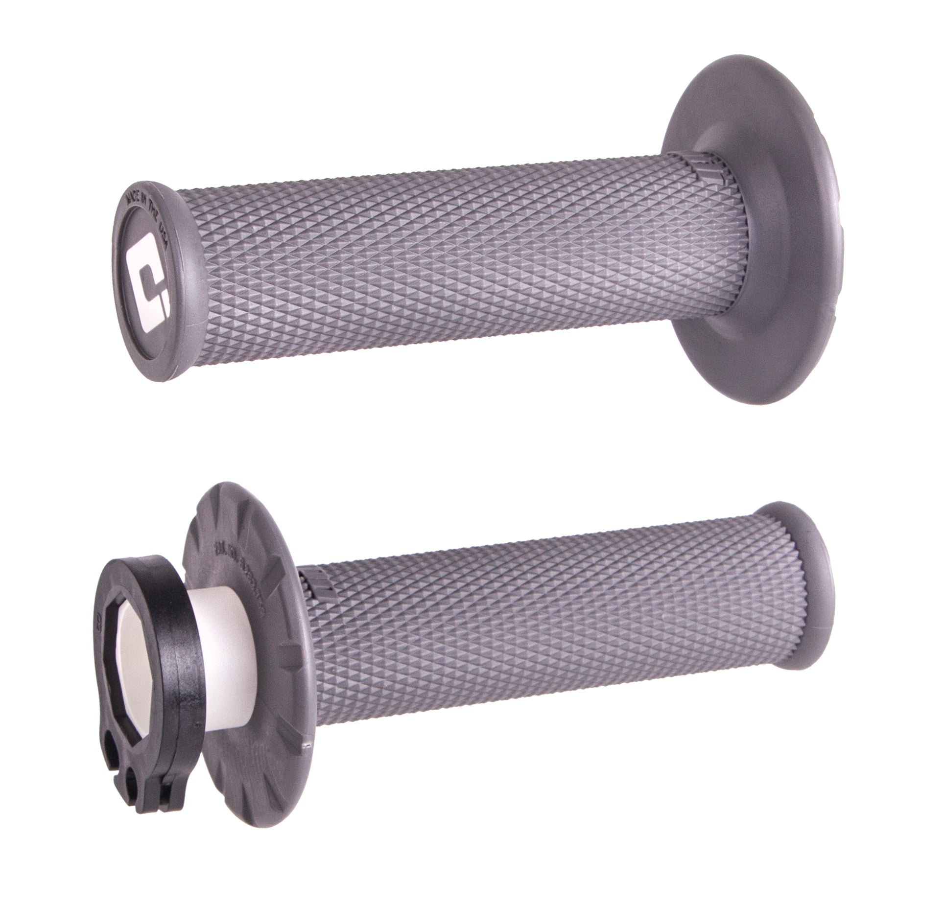 ODI MX V2 Lock On Grips No Waffle Graphite – Easy Install, Secure Fit for MX Bikes