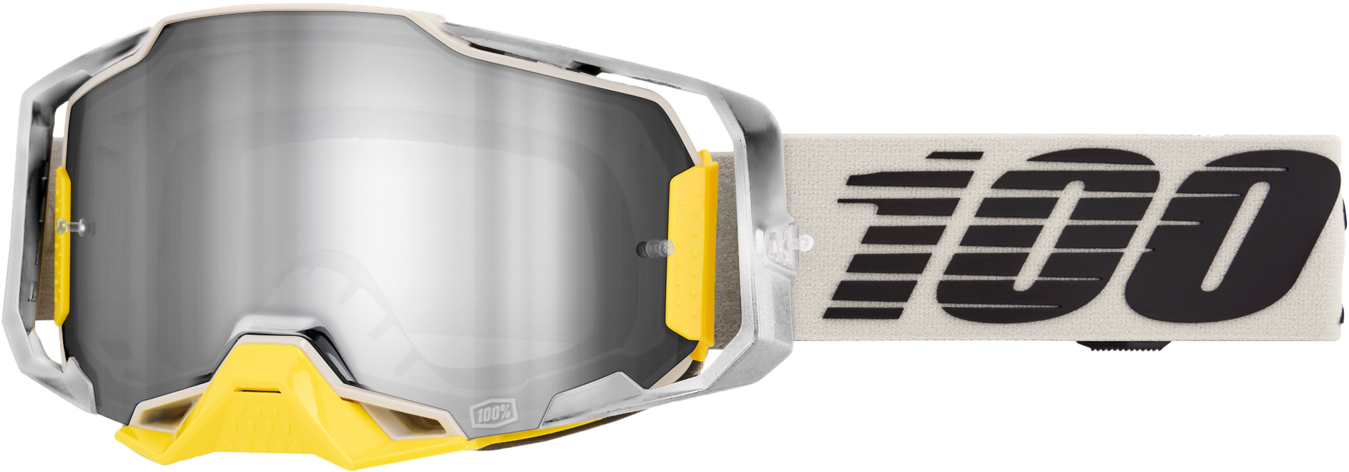 100 Percent Armega Goggle Viggo Mirror Silver Flash Lens - High-Performance MX Goggles