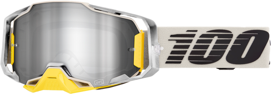 100 Percent Armega Goggle Viggo Mirror Silver Flash Lens - High-Performance MX Goggles