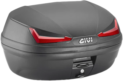 GIVI E455NA Simply IV Top Case - 45L Capacity in Black with Red Lens