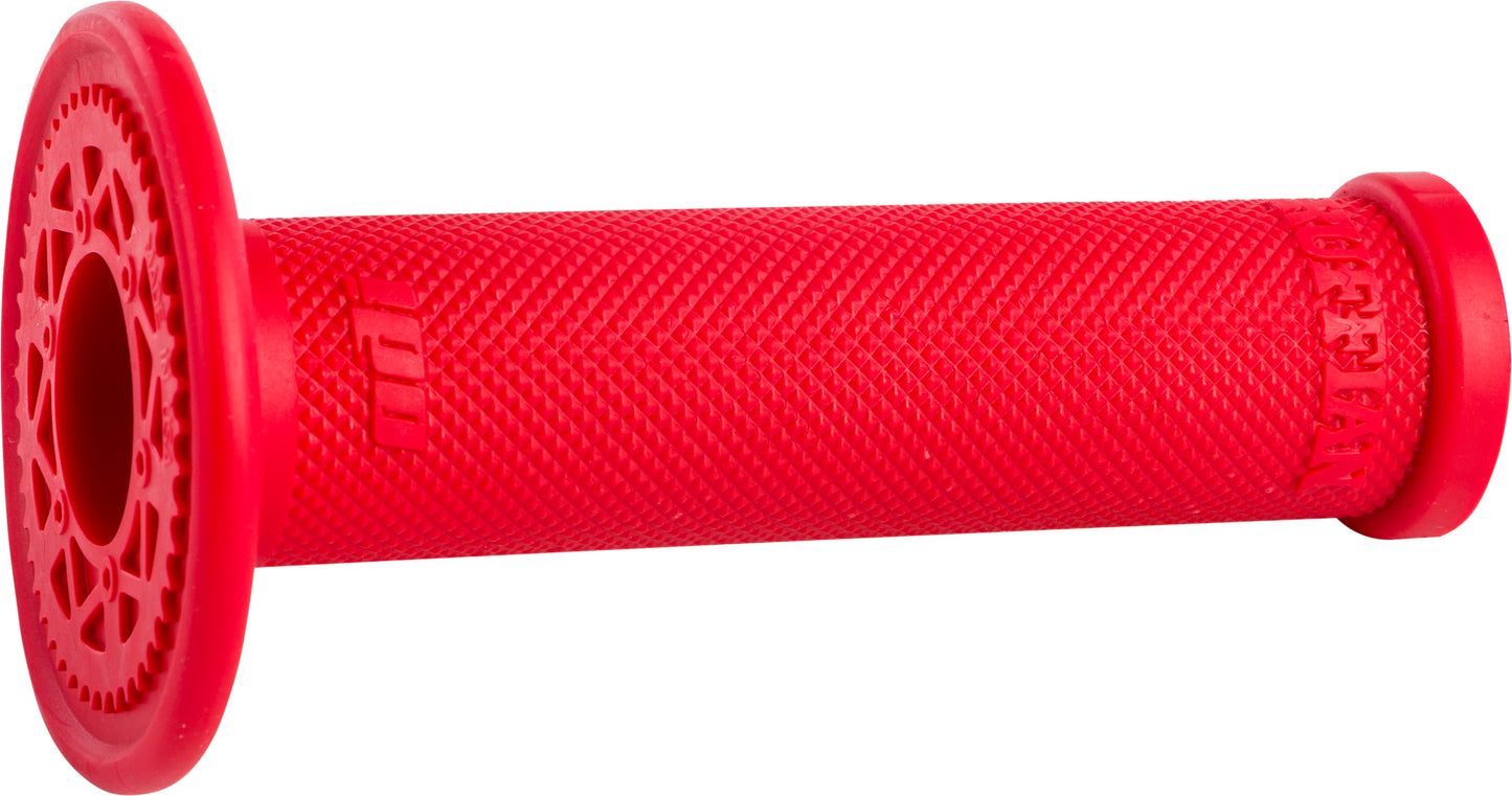 ODI Ruffian No Waffle Red 1/2 Waffle MX Motorcycle Grip - Enhanced Control & Durability