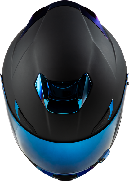 Sentinel Recon Helmet Matte Black/Blue Chrome Lg