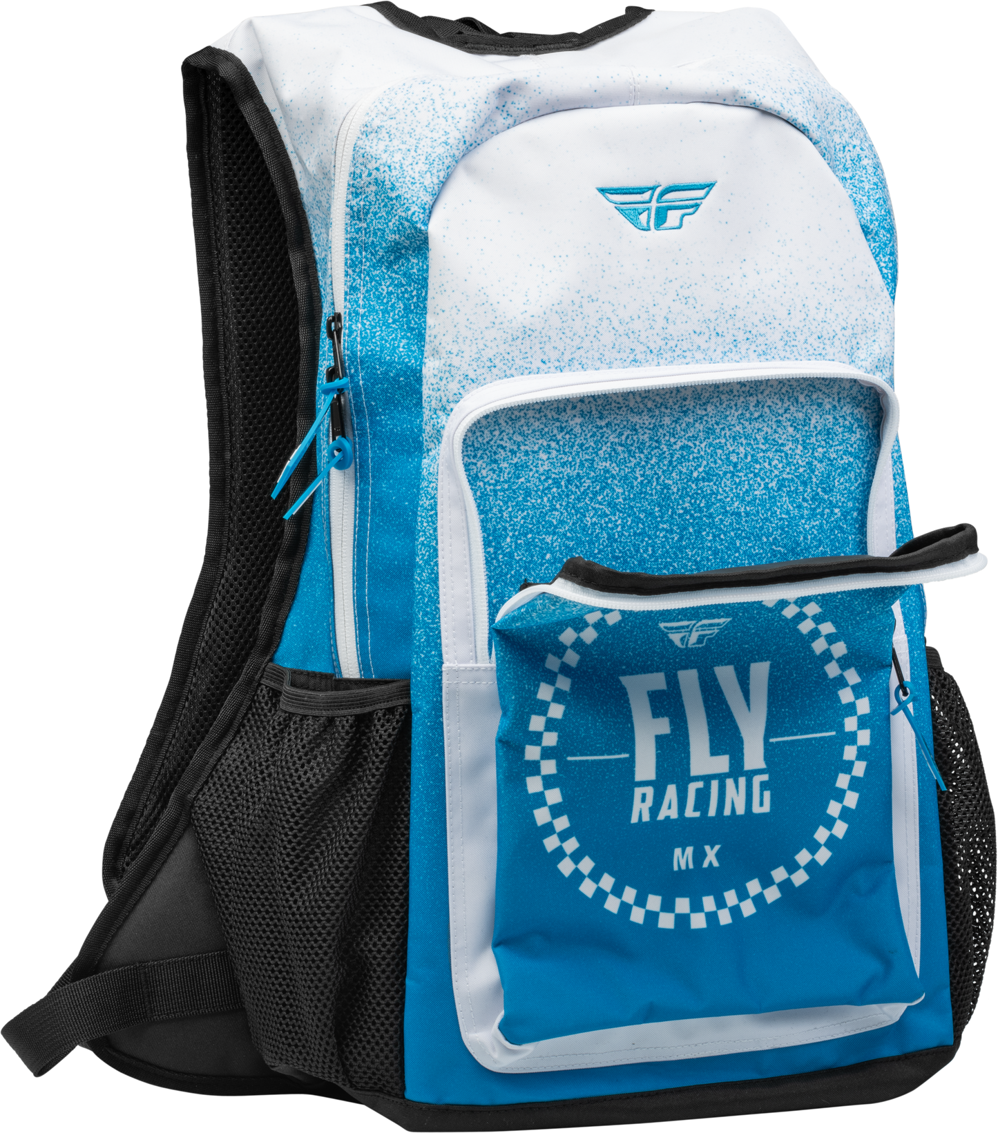 FLY Racing Jump Pack Backpack Blue/White - Versatile Moto Gear Storage