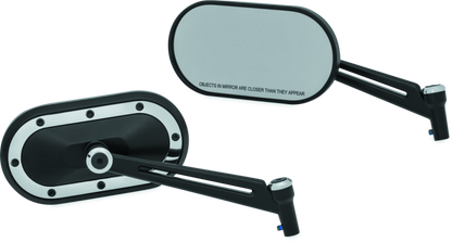 Kuryakyn Heavy Industry Mirrors Satin Black & Chrome - Part Number kur1766