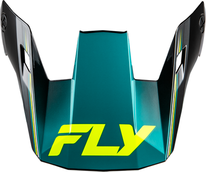 Fly Racing Rayce Repeat Helmet Visor Black/Teal/Hi Vis - Extra Small to Large