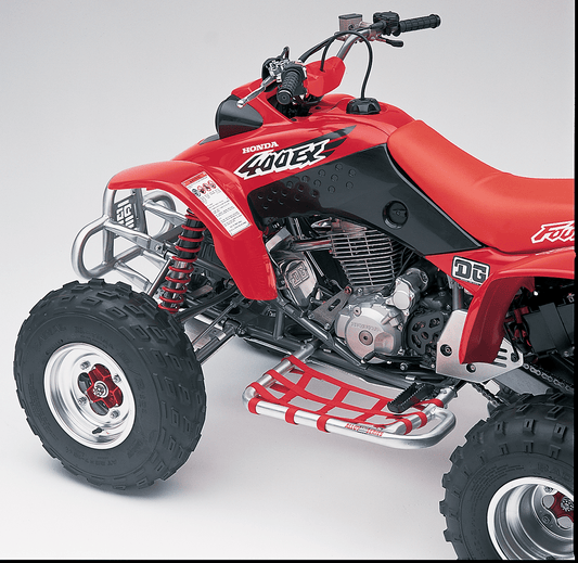 DG Performance Nerf Bars for Honda TRX (1999-2014) – Natural/Red, Part #60-2200 - Kelly Motorsports