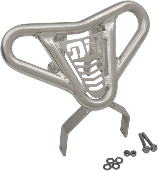 DG PERFORMANCE V-Pro™ Front Bumper for Kawasaki KFX/QuadSport 1987-2006 - Aluminum Alloy, Silver (Part #554-6110) - Kelly Motorsports