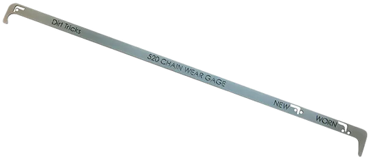 DIRT TRICKS 520 Chain Wear Gauge - Chain Wear Indicator Tool for 520 Chains - Kelly Motorsports