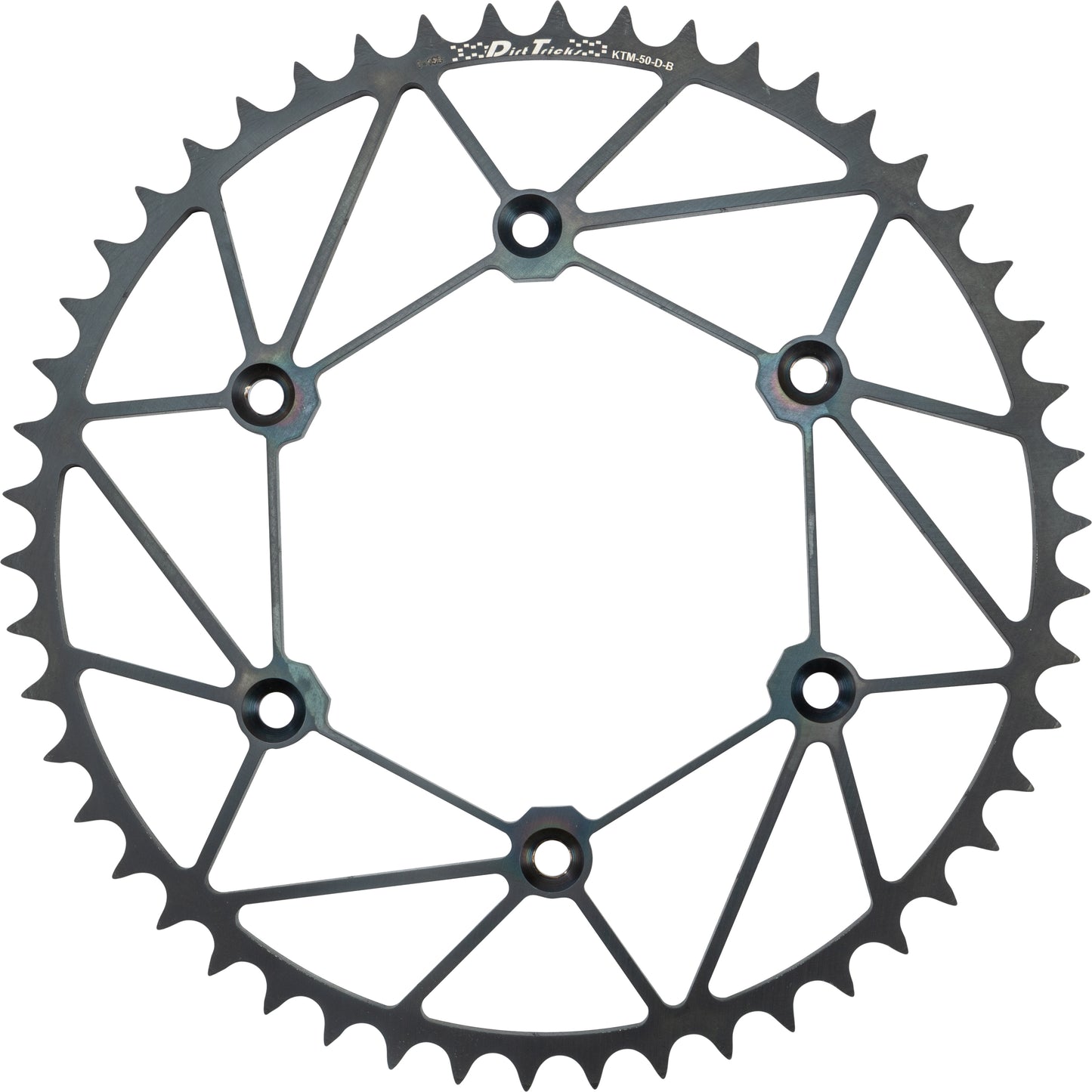 Dirt Tricks Chromoly Steel and Zirconium Rear Sprocket for KTM & Husqvarna 50 Teeth - Black Finish - Kelly Motorsports