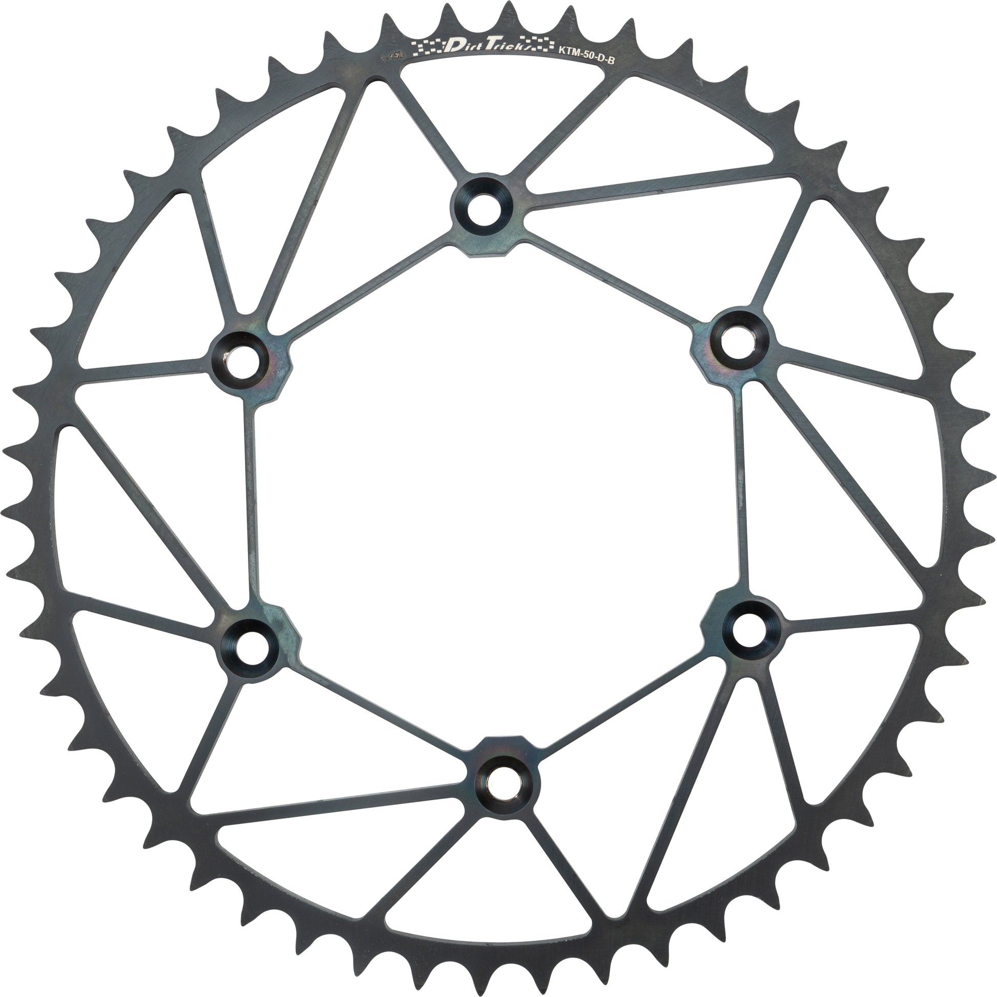 Dirt Tricks Chromoly Steel and Zirconium Rear Sprocket for KTM & Husqvarna 50 Teeth - Black Finish - Kelly Motorsports