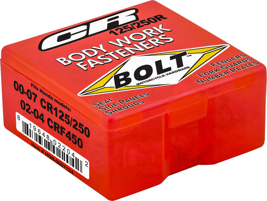 BOLT Full Plastic Fastener Kit for Honda CRF and CR125R Models
