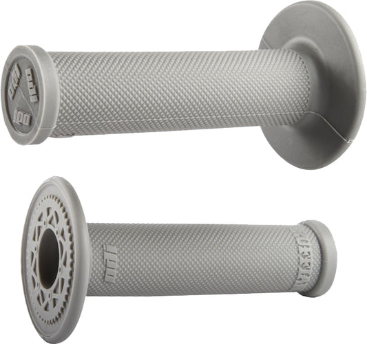 ODI Ruffian No Waffle Grips Grey - 1/2 Waffle MX Racing Grip for BMX, Dirt Bikes, and Motorcycles