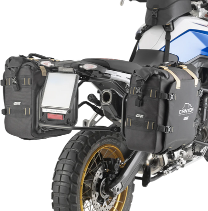 GIVI Canyon Advanced Saddlebags 25L for Enduro & Off-Road Motorcycles - Black (Part GRT720B)