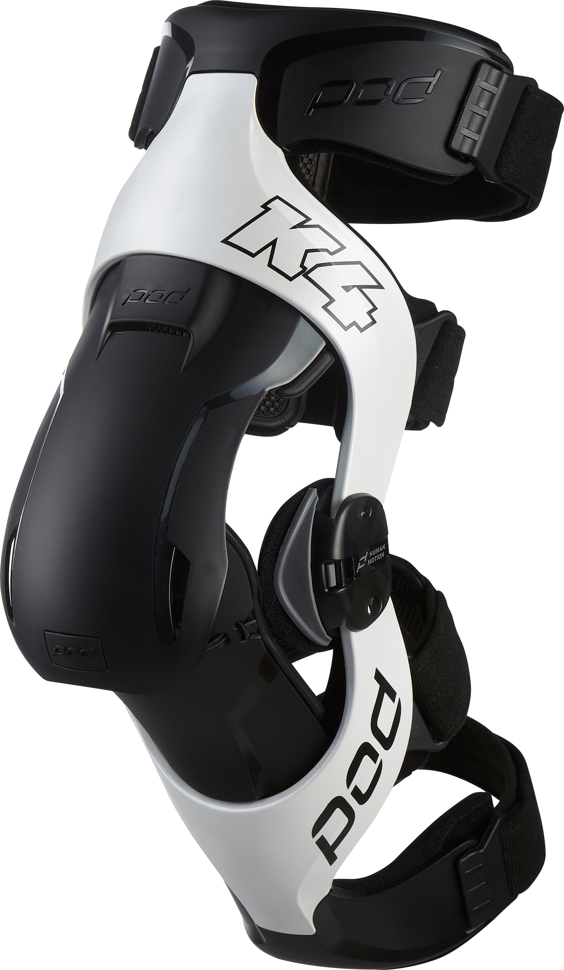 POD K4 V2.0 Knee Brace (Left) White/Black XL/2X – Impact-Modified Frame & Multi-Sport Protection