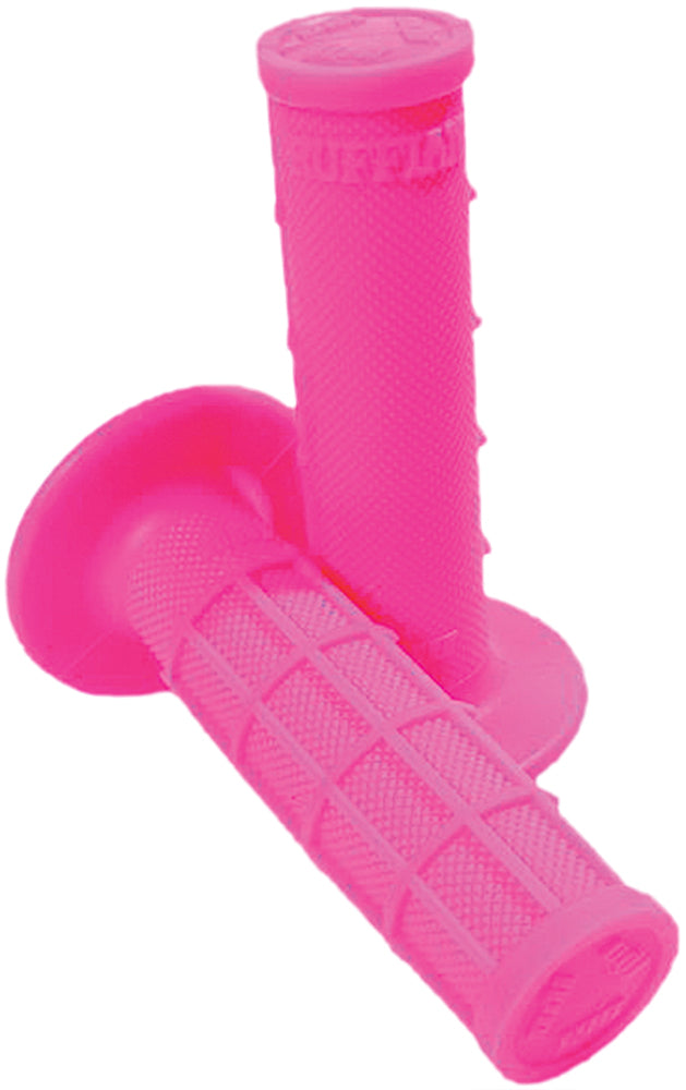 ODI Ruffian Half Waffle Grips Pink – Durable 1/2 Waffle MX Handlebar Grip for E-Bike and Motorcycle