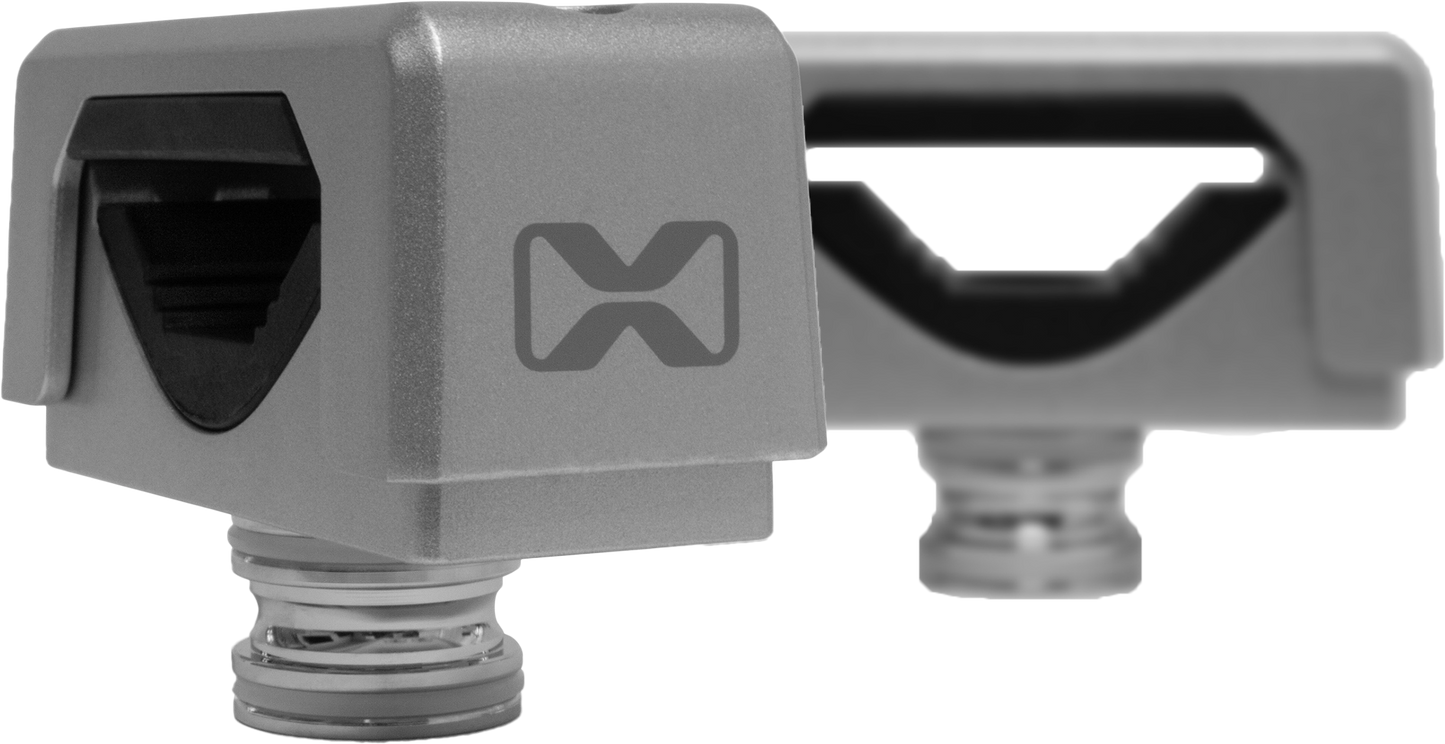 ECOXGEAR Tower Speaker Mount Adapter - 1.0" to 1.5" Square Tube Silver (Part ACC-ETMNTSQ09)