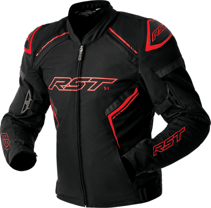 RST S1 D3o Textile Jacket Black/Grey/Red Small – Protective Motorcycle Gear