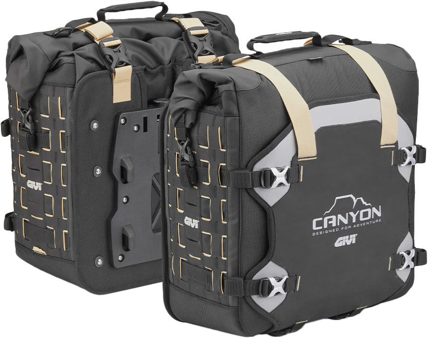 GIVI Canyon ADV Saddlebags 35L Each - Black, Part Number GRT709B