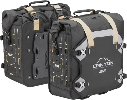GIVI Canyon ADV Saddlebags 35L Each - Black, Part Number GRT709B