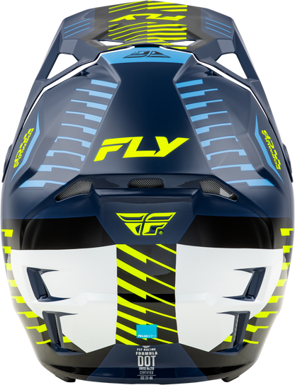 FLY RACING YOUTH FORMULA CP SLICE HELMET NAVY/HI-VIS/WHITE YL'YL