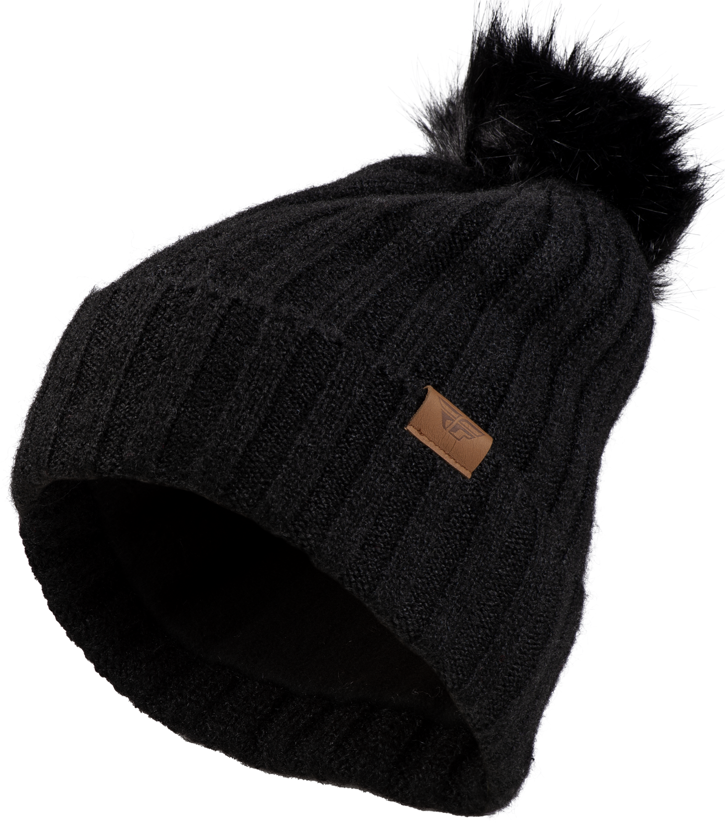 FLY WOMEN'S SNOW POM BEANIE BLACK