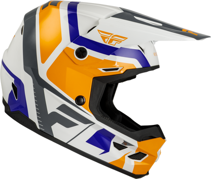 Youth Kinetic Scrap Helmet White/Orange/Blue/Grey Yl