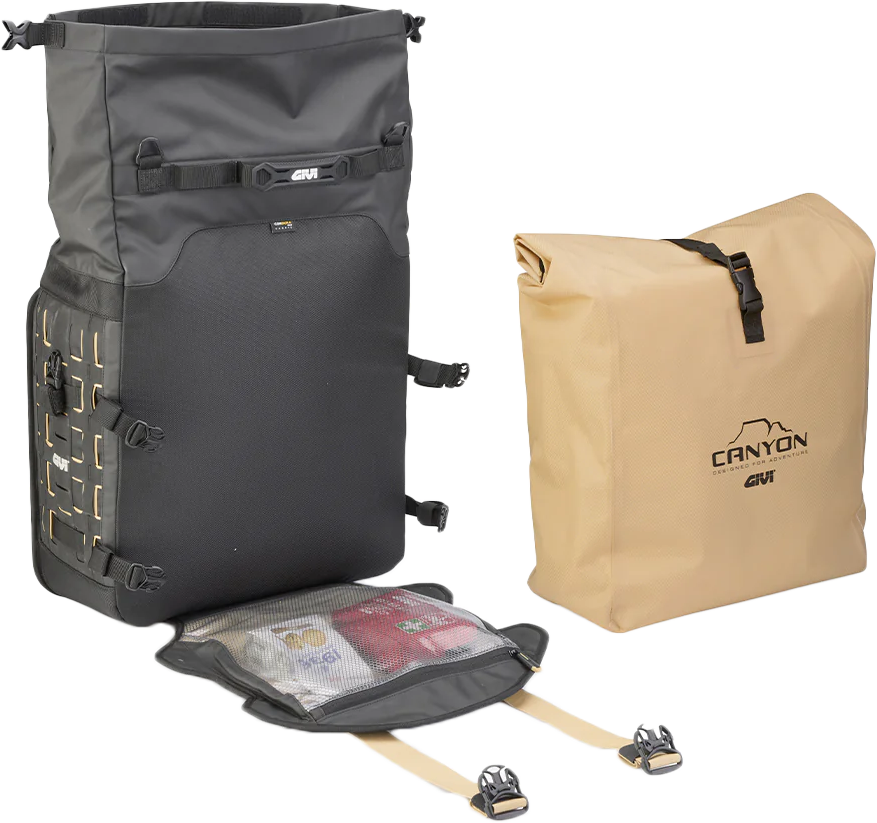 GIVI Canyon ADV Saddlebags 35L Each - Black, Part Number GRT709B