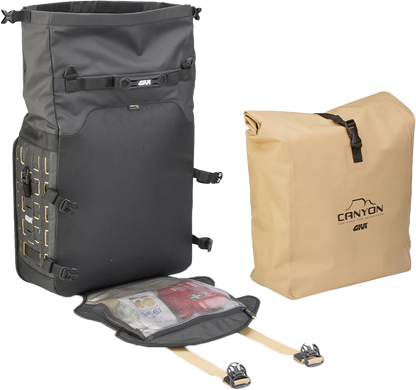 GIVI Canyon ADV Saddlebags 35L Each - Black, Part Number GRT709B