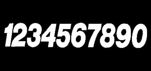 Pro Digit Competition Stick-on Numbers