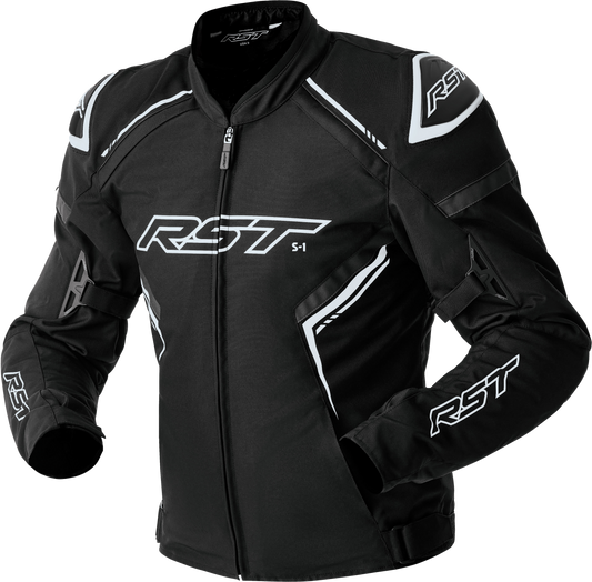 RST S1 D3o Textile Jacket Black/White 3X - Protective Motorcycle Gear