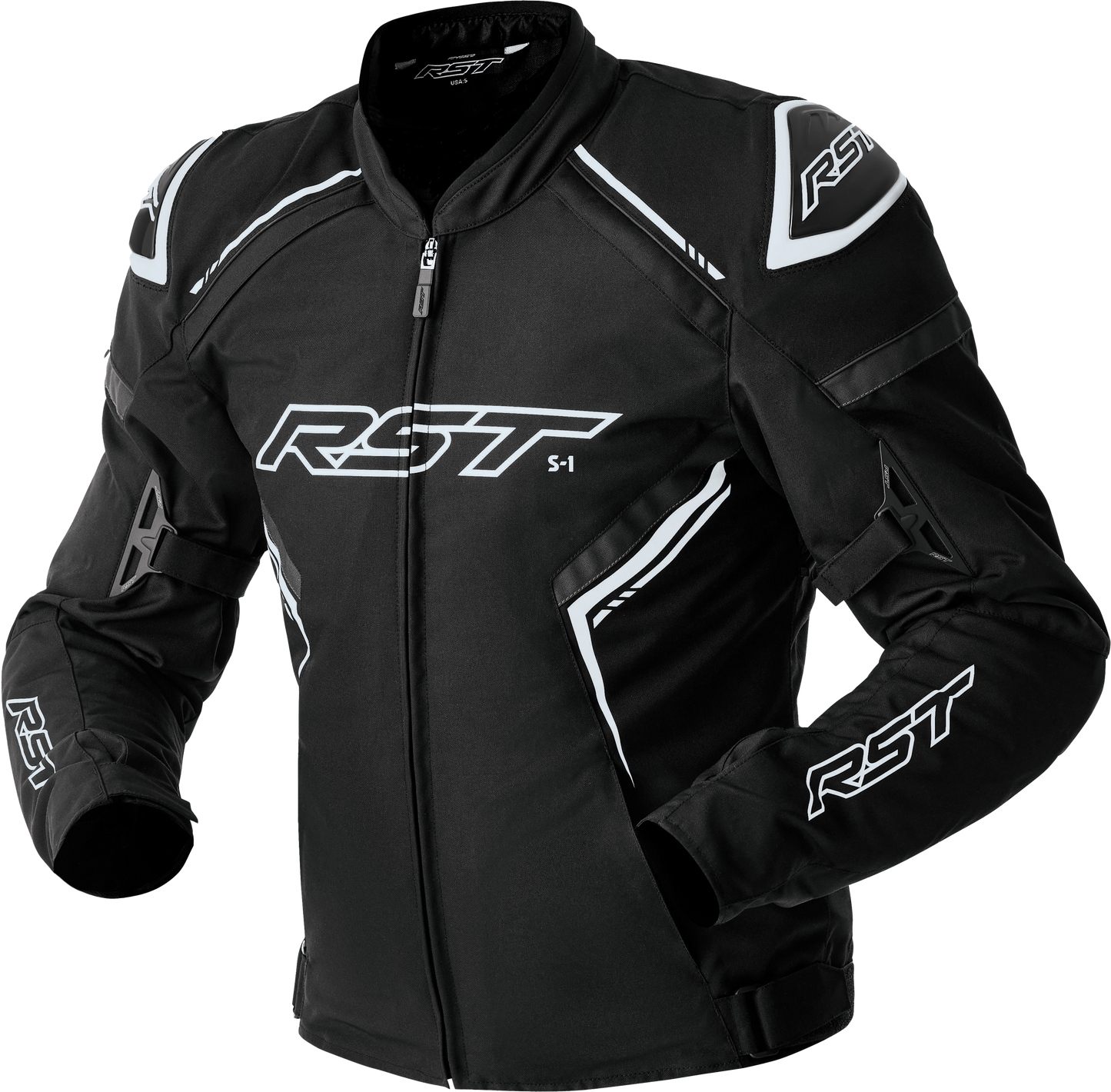 RST S1 D3o Textile Jacket in Black and White, Size XS