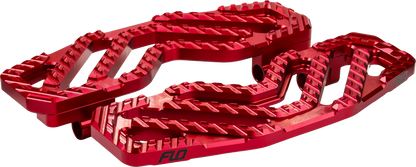 FLO MOTORSPORTS Savage Floorboards Red V-800V5R for Enhanced Motorcycle Control