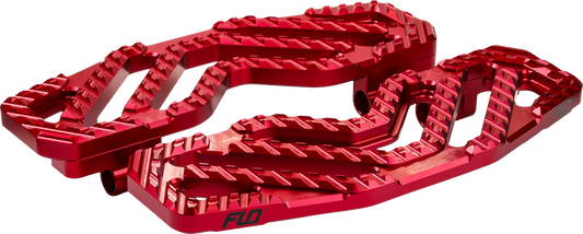 FLO MOTORSPORTS Savage Floorboards Red V-800V5R for Enhanced Motorcycle Control