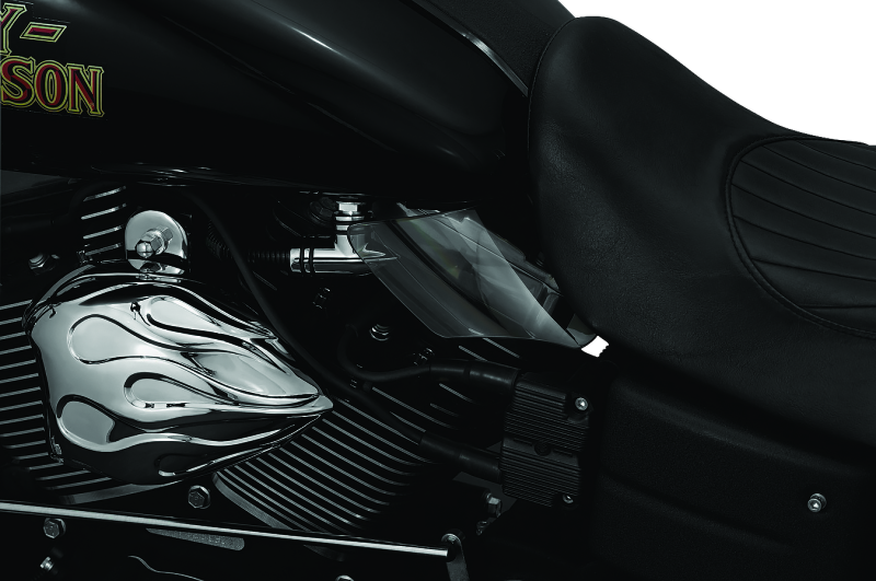 Kuryakyn Saddle Shields Heat Deflectors for Harley Davidson Dyna Models (2004-2006) with Smoke Reflective Tint