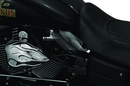 Kuryakyn Saddle Shields Heat Deflectors for Harley Davidson Dyna Models (2004-2006) with Smoke Reflective Tint