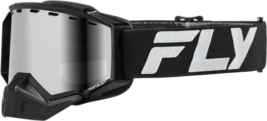 Fly Racing Zone Elite Snow Goggle Black/Silver with Silver Mirror Polarized Smoke Lens - Part #FLB-24ZP1