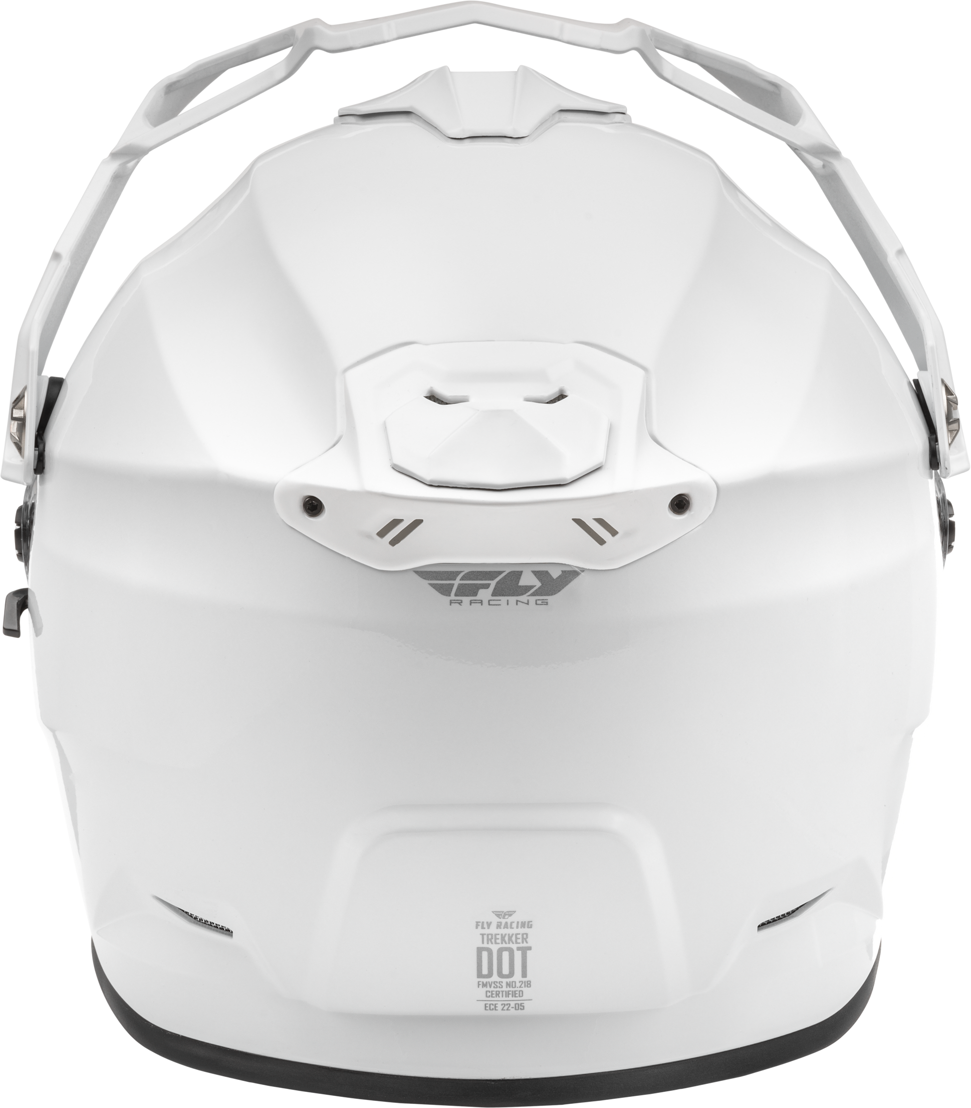 Fly Racing Trekker Solid Helmet White Large – DOT & ECE Approved Motorcycle Helmet with Drop-Down Sunshade and Removable Interior