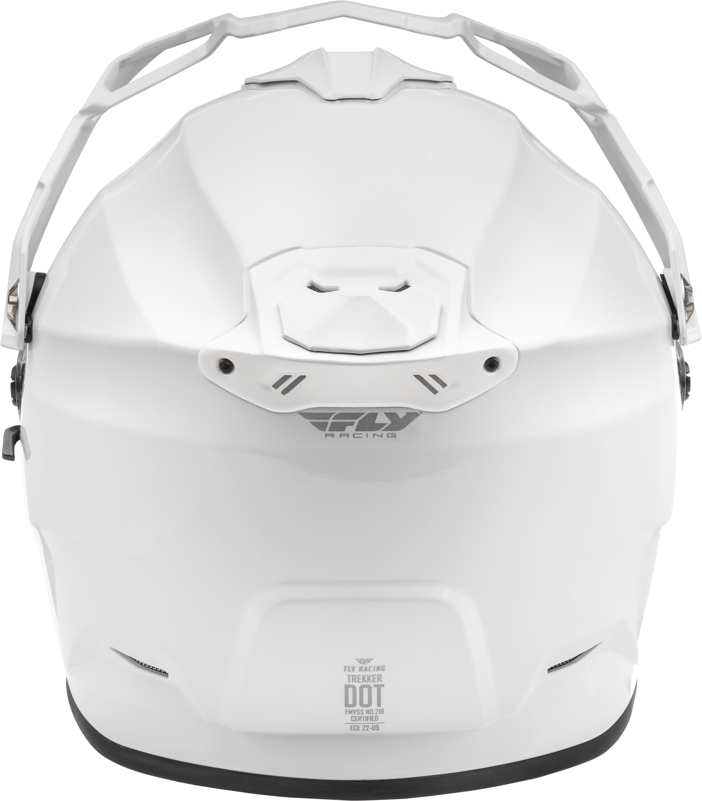 Fly Racing Trekker Solid Helmet White Medium - DOT & ECE Approved Motorcycle Helmet with Drop-Down Sunshade and Removable Interior