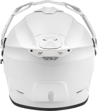 Fly Racing Trekker Solid Helmet White Small – DOT and ECE Approved Motorcycle Helmet with Sunshade and Advanced Impact Protection
