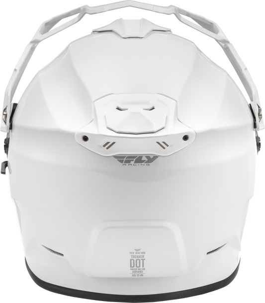 Fly Racing Trekker Solid Helmet White Small – DOT and ECE Approved Motorcycle Helmet with Sunshade and Advanced Impact Protection