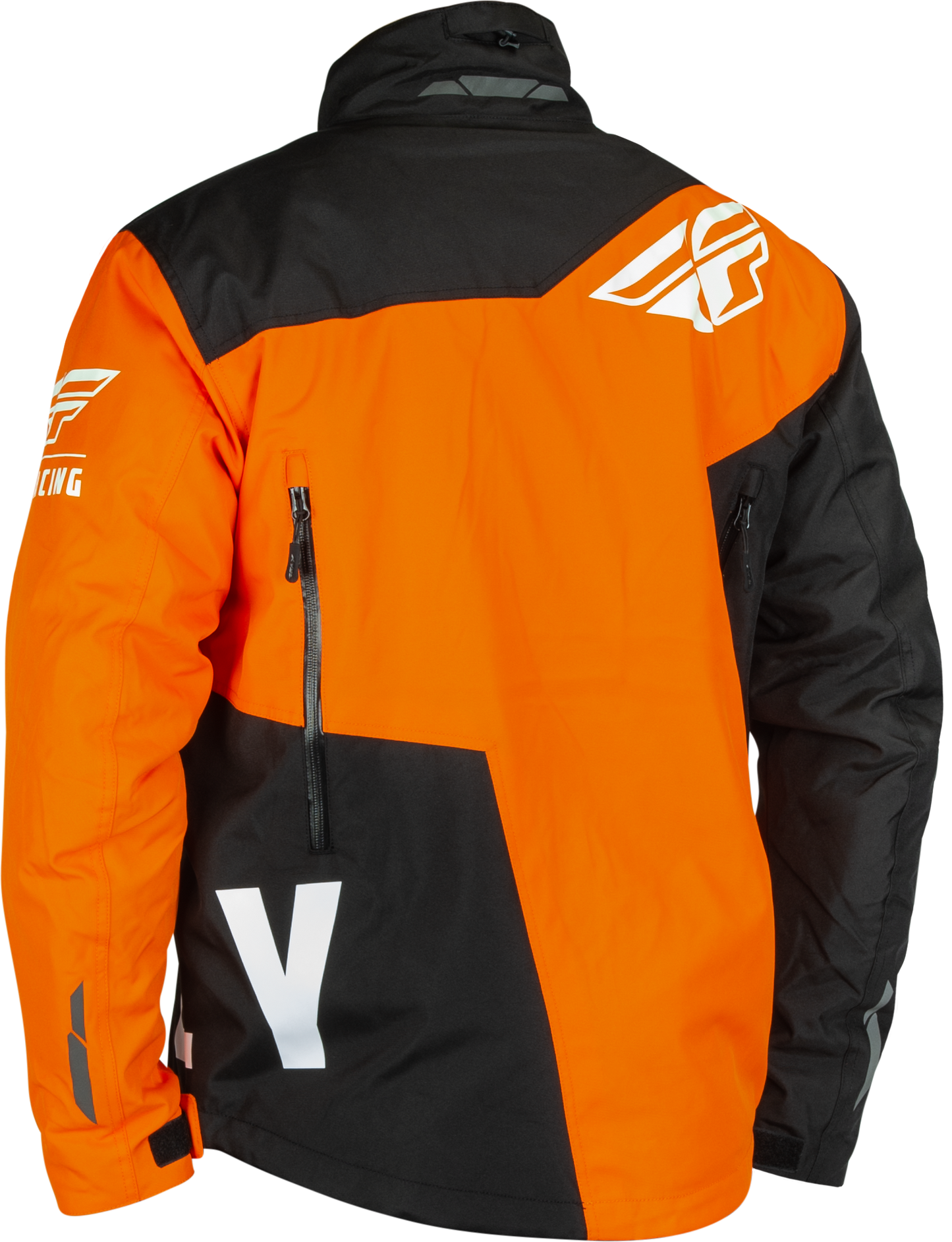 Fly Racing SNX Pro Jacket Black/Orange Medium – Waterproof Snowmobile Jacket with Removable Thermal Liner