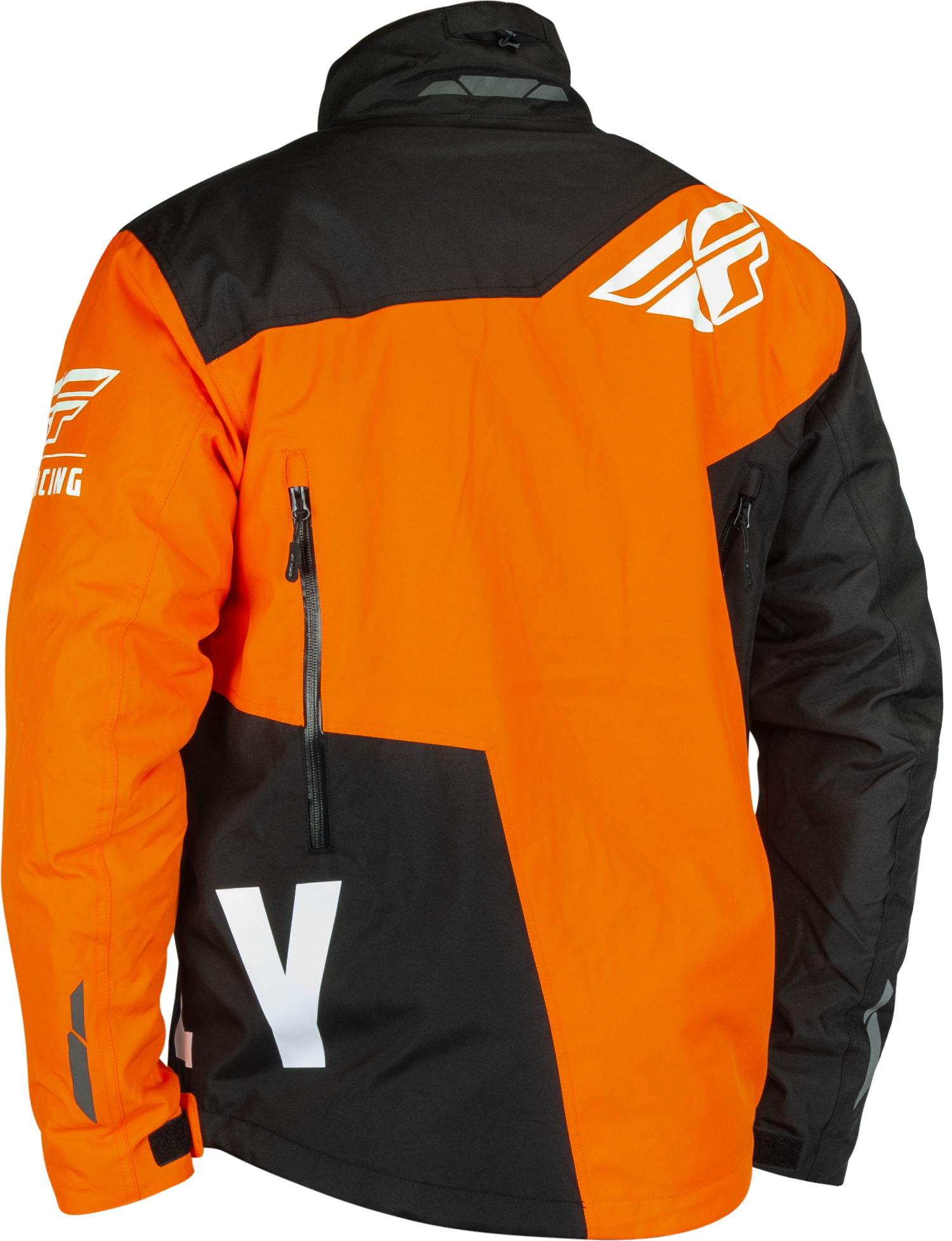 Fly Racing SNX Pro Jacket Black/Orange Medium – Waterproof Snowmobile Jacket with Removable Thermal Liner