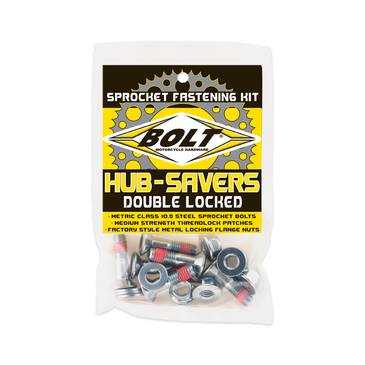 BOLT Sprocket Fasteners Silver 6-Pack for Yamaha, Kawasaki, KTM, Husqvarna, and Honda Models