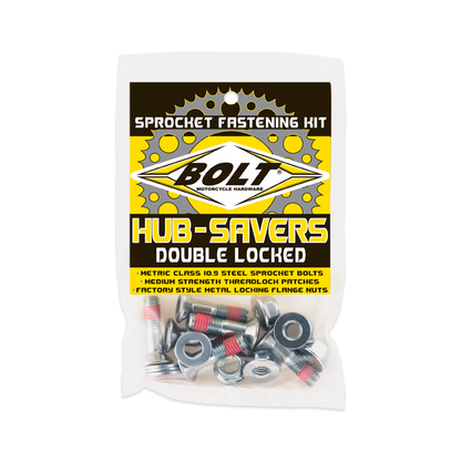 BOLT Sprocket Fasteners Silver 6-Pack for Yamaha, Kawasaki, KTM, Husqvarna, and Honda Models
