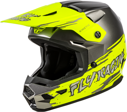FLY RACING YOUTH KINETIC SURGE HELMET GREY/HI-VIS YM'YM