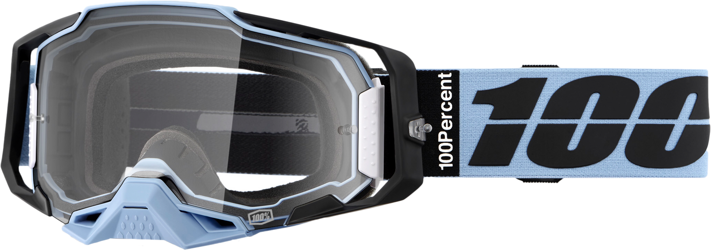 100-Percent Armega Goggle with Petros Clear Lens – Impact-Resistant Motocross Goggles