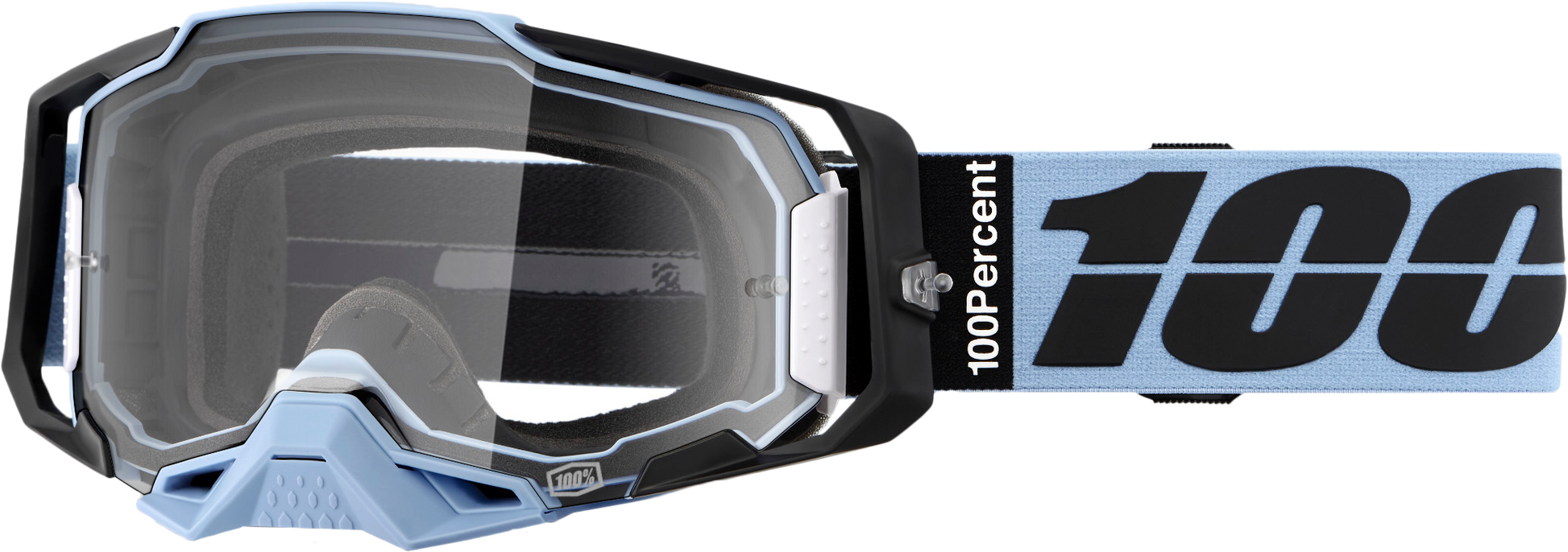 100-Percent Armega Goggle with Petros Clear Lens – Impact-Resistant Motocross Goggles