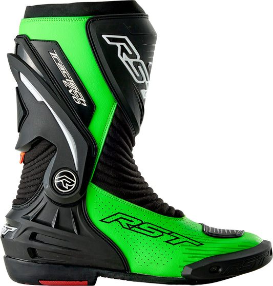 RST Tractech Evo D3o Motorcycle Boots - Black and Flo Green, Size 13